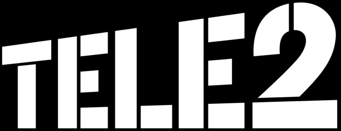Tele2 logo, black background