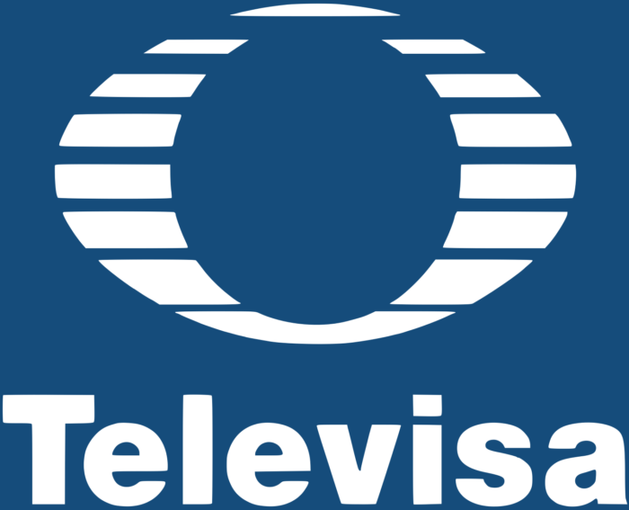 Televisa logotipo, logo, blue background