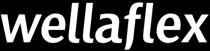 Wellaflex logo, black bg