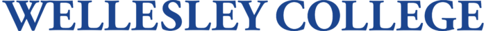 Wellesley College wordmark, logo, blue