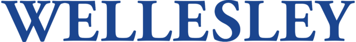 Wellesley logo, wordmark, blue
