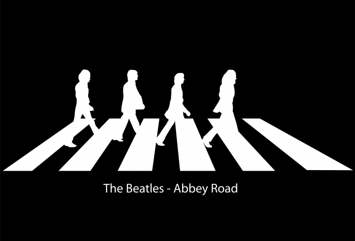 The Beatles logo road