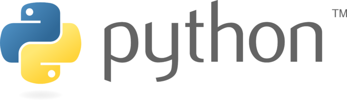 Python logo, wordmark