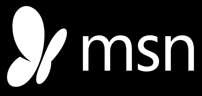 MSN logo, white-black