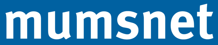 Mumsnet logo, white-blue