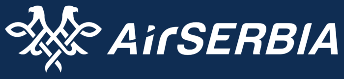 Air Serbia logo, white-blue
