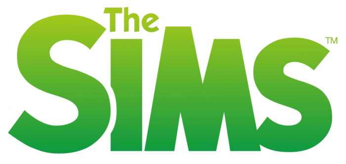 Sims logo, logotipo, green