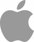 Apple logo, gray