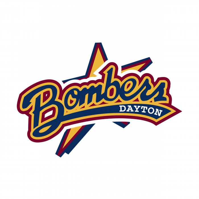 Dayton Bombers logo blue