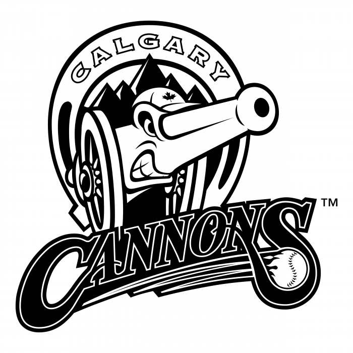 Calgary Cannons logo black