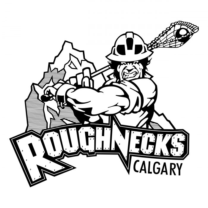 Calgary Roughnecks logo white