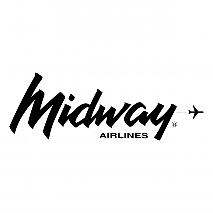 Midway Airlines logo black