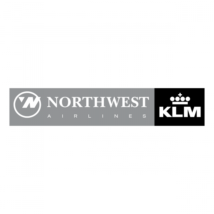 Northwest Airlines logo KLM grey