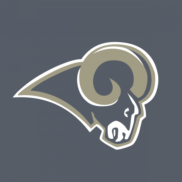 St. Louis Rams logo ram grey