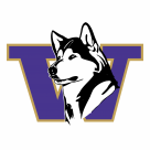 W Huskies logo violet