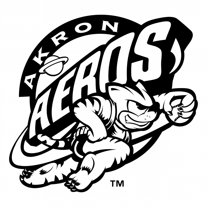 Akron Aeros logo white