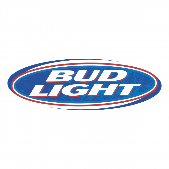 Bud Light logo blue red oval