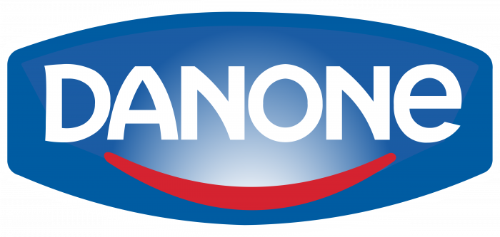 Danone logo blue white