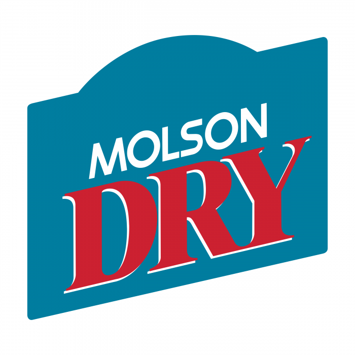 Molson Dry logo blue red
