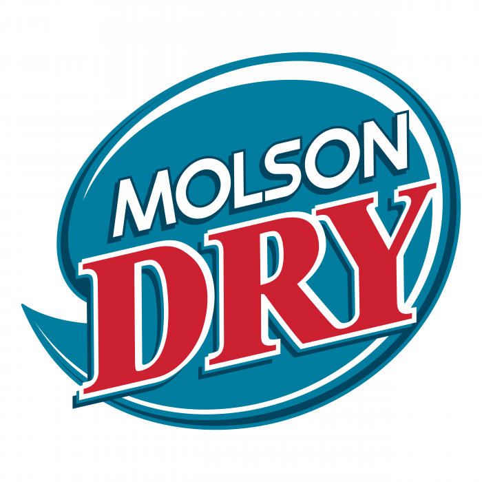 Molson Dry logo blue oval