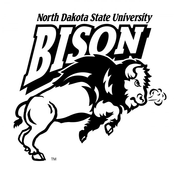 NDSU Bison logo white