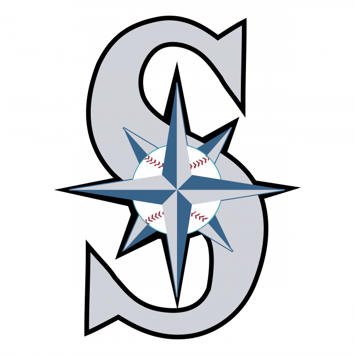 Seattle Mariners logo silver