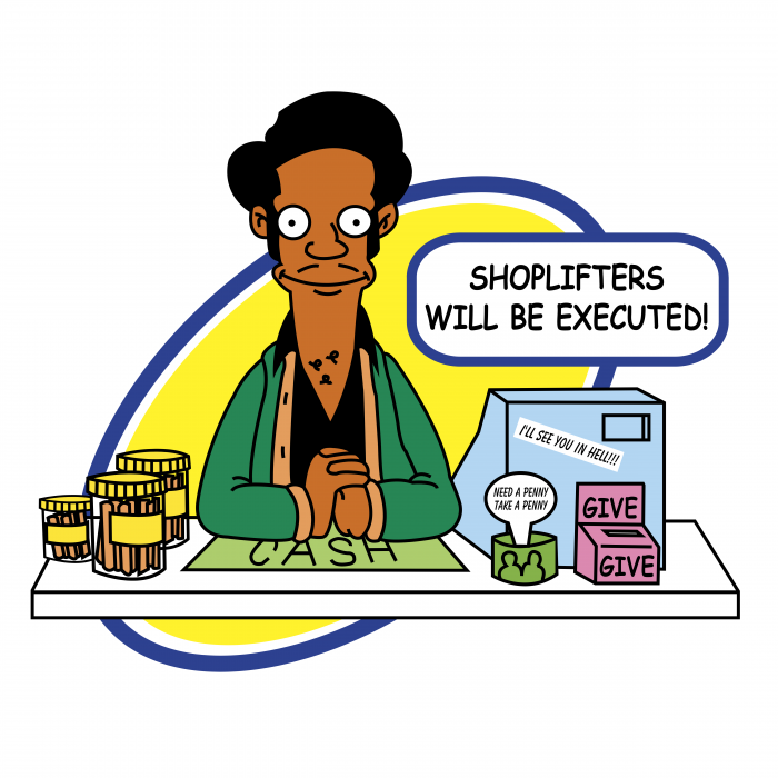 The Simpson logo shoplifters