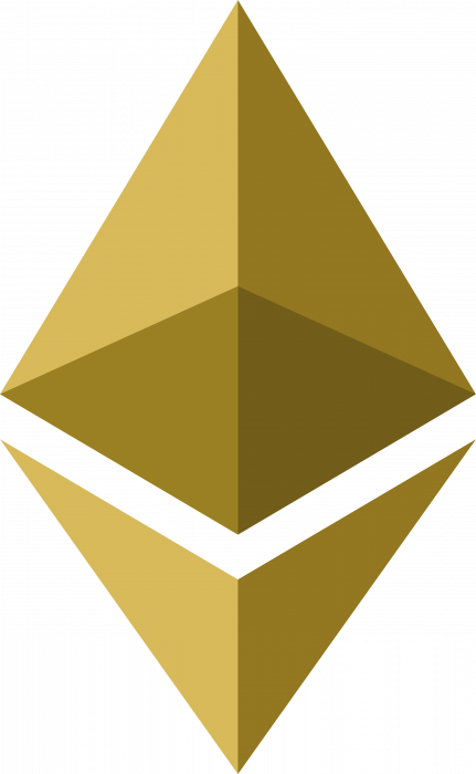 Ethereum logo gold
