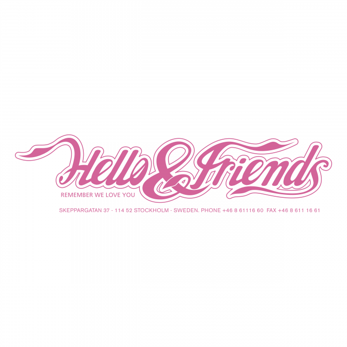 Hello and Friends logo pink