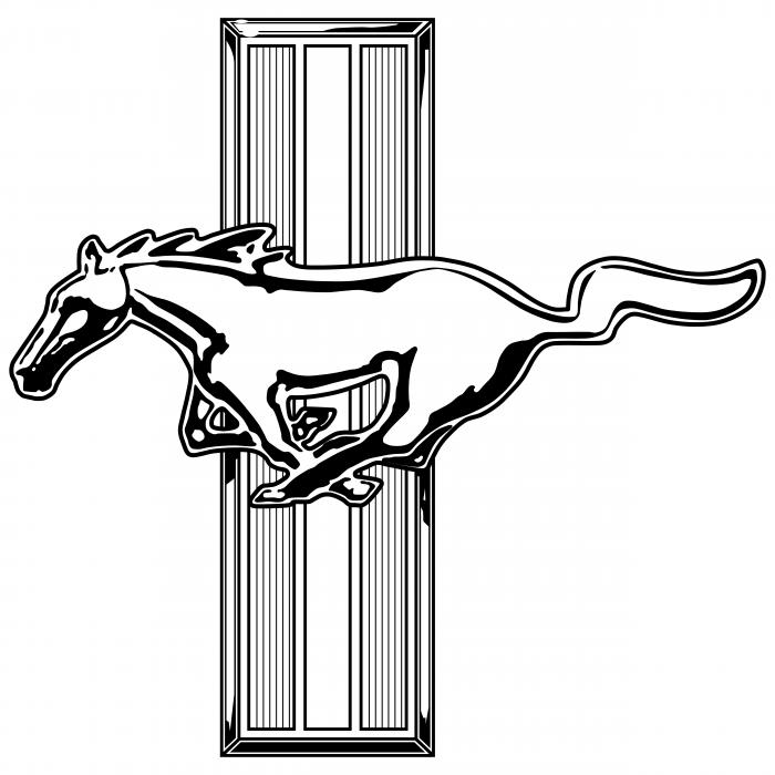 Mustang logo silver