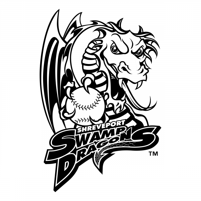 Shreveport Swamp Dragons logo black