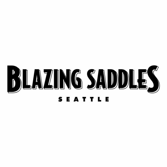 Blazing Saddles logo black