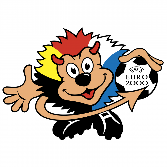 Football Mascot logo euro 2000