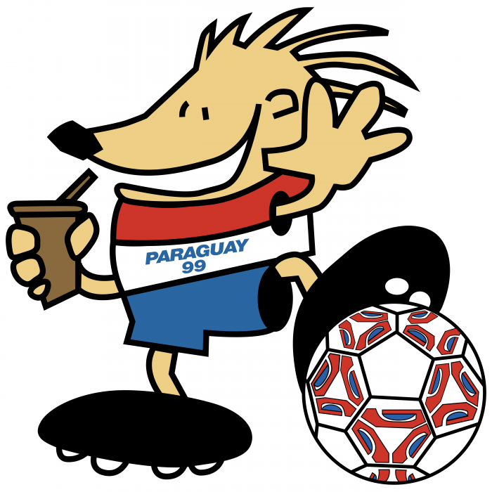 Football Mascot logo paraguay