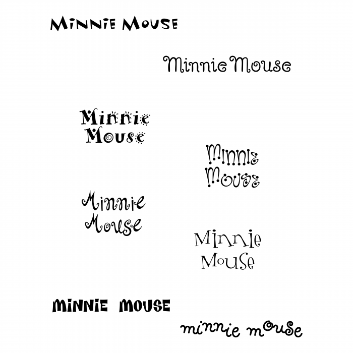 Minnie Mouse logo words