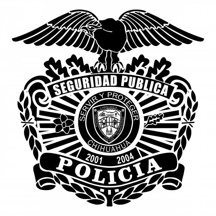Policia Municipal Chihuahua Mexico logo black
