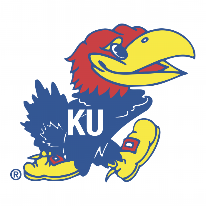 Kansas Jayhawks logo colour