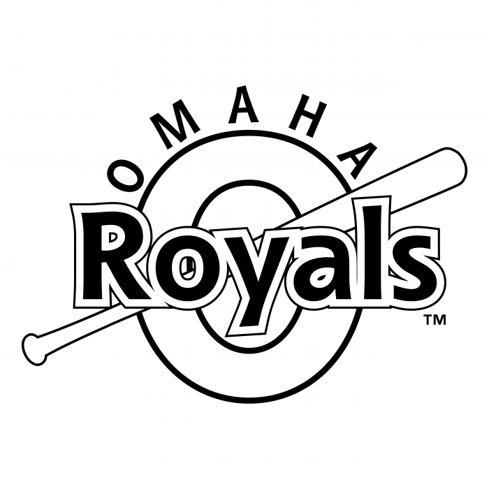 Omaha Royals logo black
