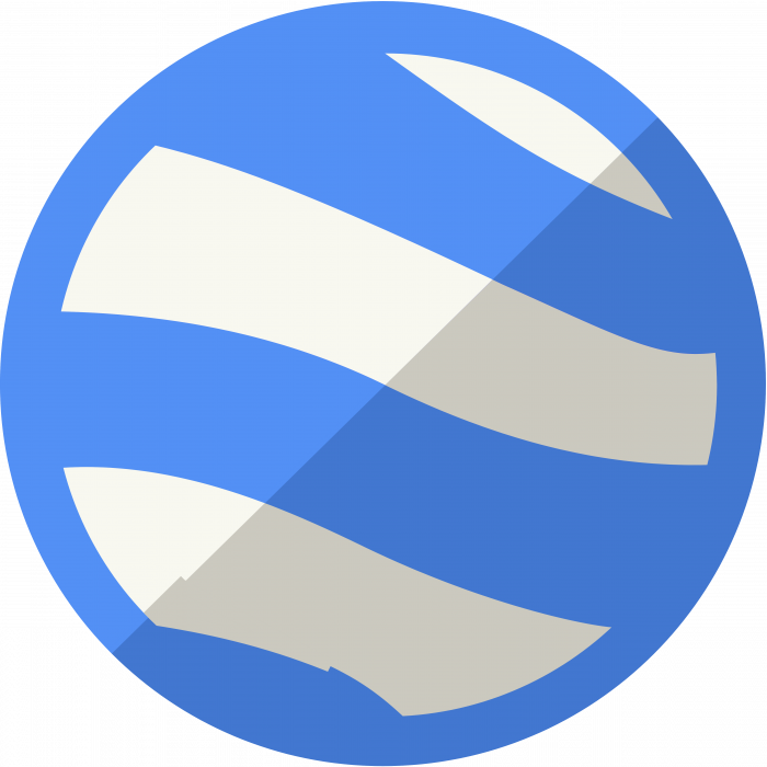 Google Earth logo blue