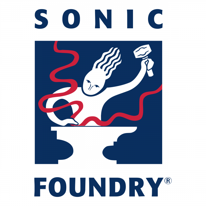 Sonic Foundry logo blue