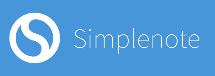 Simplenote Logo blue background