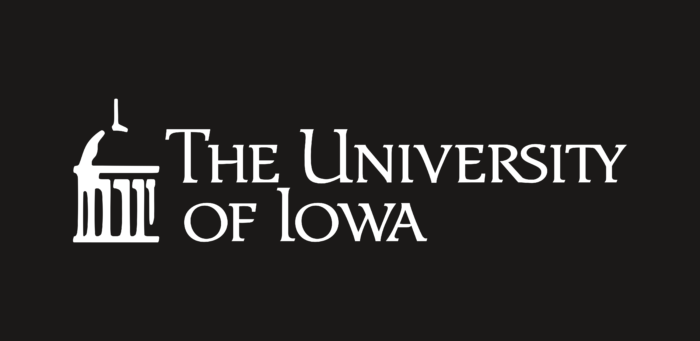 University of Iowa Logo black background
