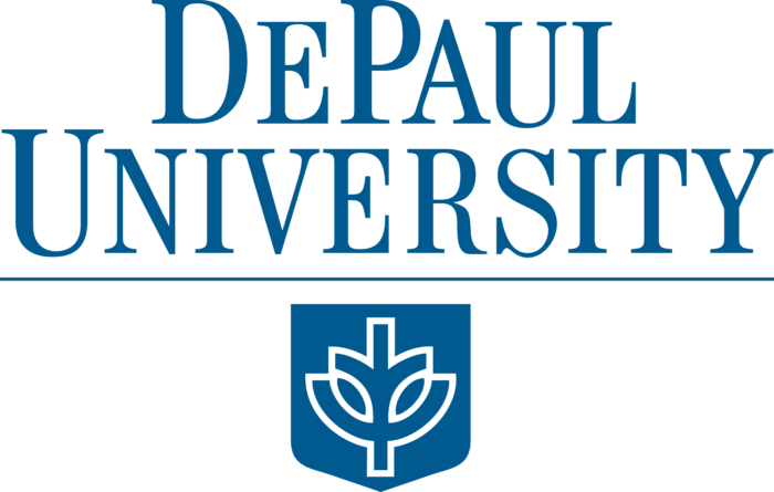 De Paul University Logo blue