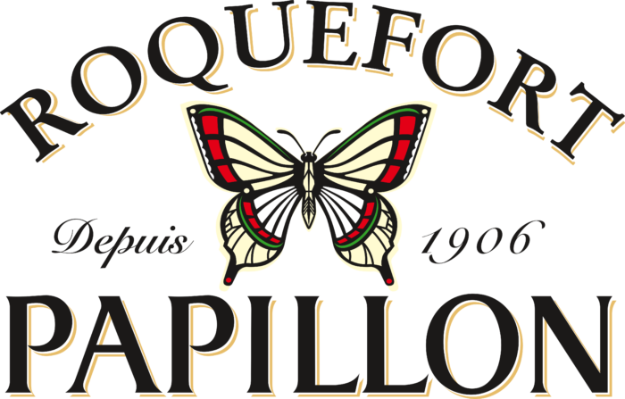 Papillon Roquefort Logo black text