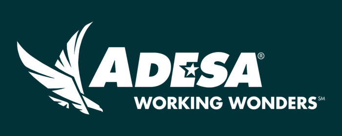 ADESA Logo white text